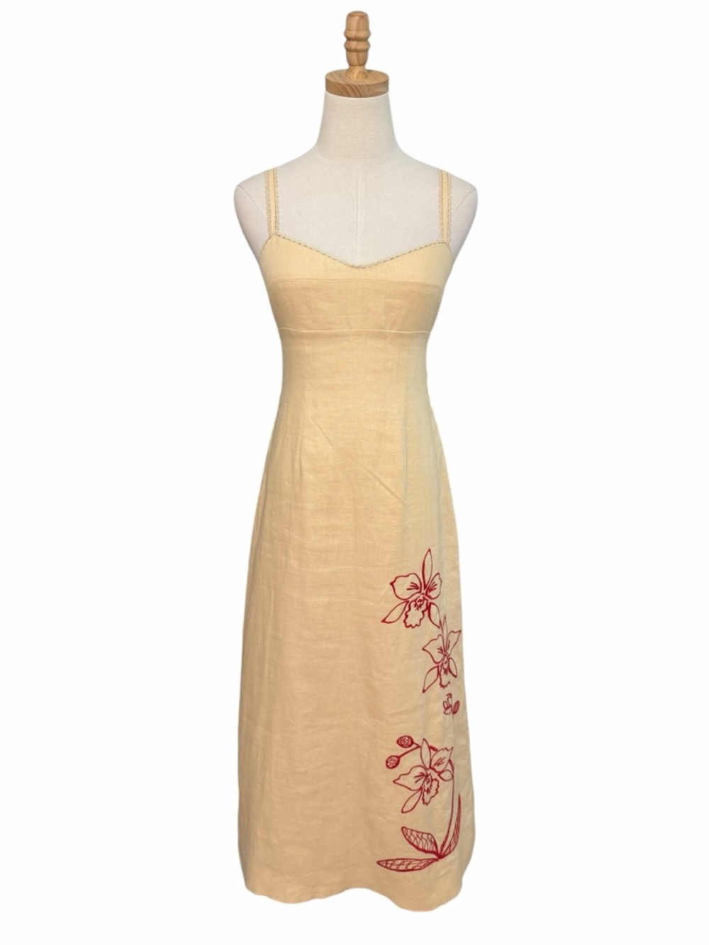 Reformation Colette Linen Dress Parmesan Yellow Size 0 - Picture 2 of 12